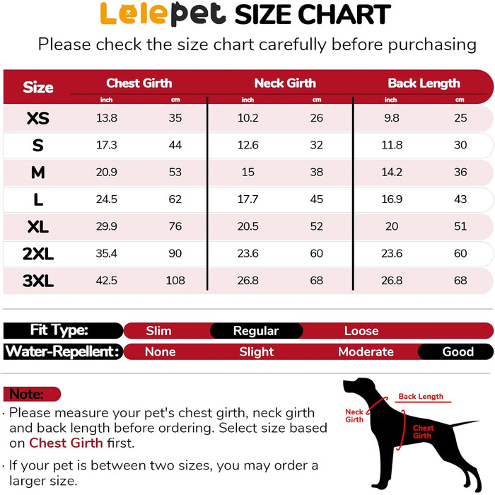 Теплий зимовий одяг для собак Lelepet: куртка з інтегрованим шлейкою, вітронепроникний флісовий підклад, світловідбиваюча жилетка для холодної погоди, 2XL (Small, Червоний)