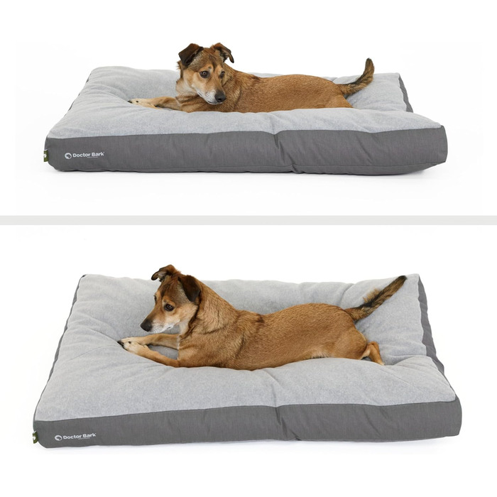 Килимок для собак середніх порід Doctor Bark - 88x60 см, сірий, миючий, м'який, плюшевий