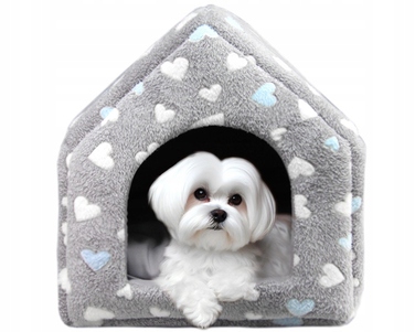 Будиночок-ліжечко для маленьких собак: затишна будка та м'яке місце для відпочинку