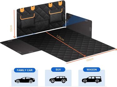 Захист для багажника автомобіля для собак Mercedes-Benz GLB (X247) SUV 2019-2024. Міцний, водонепроникний, стійкий до подряпин, легко чиститься з боковим захистом. Розмір B.