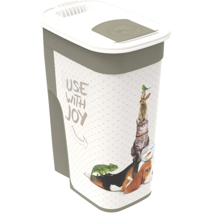 Контейнер для корму Rotho Flo 4.1л з кришкою, харчовий пластик PP, BPA-free, антрацит