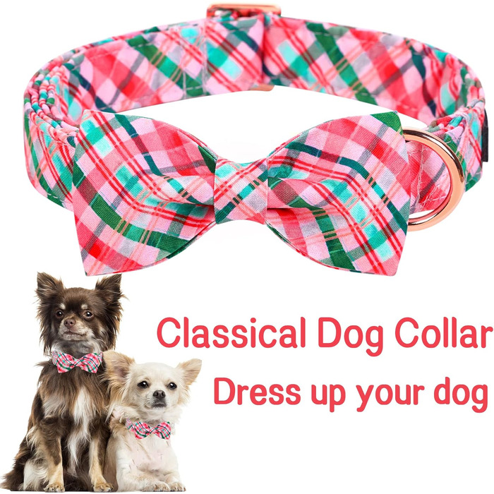 Нашийник для собак з метеликом Unique Style Paws, регульований, рожевий, сітка, для собак та котів (M, 1 шт.)