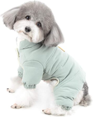 Теплий плюшевий халат для собак та котів, халат-піжама для маленьких собак, теплий костюм для чихуахуа, зелений, XXL (40x52 см)