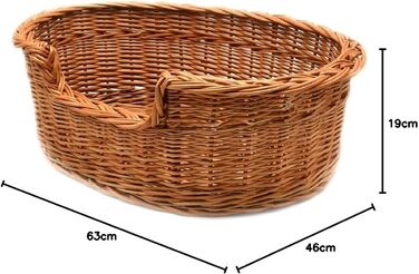 Ліжко для кота та собаки, софа для домашніх тварин з ротангу, K5-100-6 (BTH 63x46x19 см)