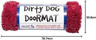 Килимок для собак Dog Gone Smart Dirty Dog: швидковисихаючий, з антиковзким покриттям, для чистого підлого – надзвичайно поглинаючий, придатний для прання, каштанового кольору, 51 x 79 см