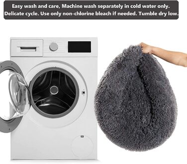 М'яке кругле ліжко для собак Antistress, корзина для собак, плюшеве ліжко для домашніх тварин, зручне та миється. Ліжко-корзина для собак маленьких, середніх та великих порід (90 * 90 см, темно-сірий)