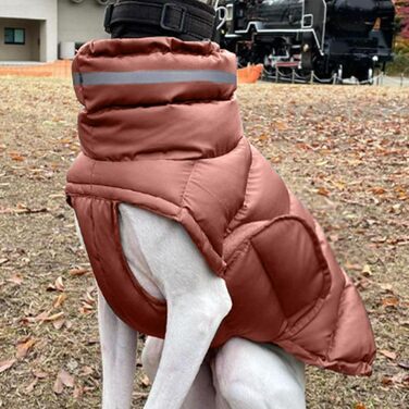 Зимовий теплий одяг для собак - водонепроникна куртка, тепла, захист від снігу. Підходить для великих собак, для осені та зими. Комфортний захист від холоду (Рожевий)