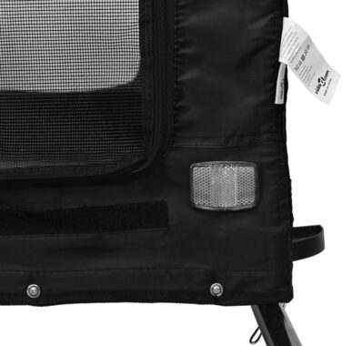 Причіп для велосипеда, переноска для собак, чорний (124x53x53 см)