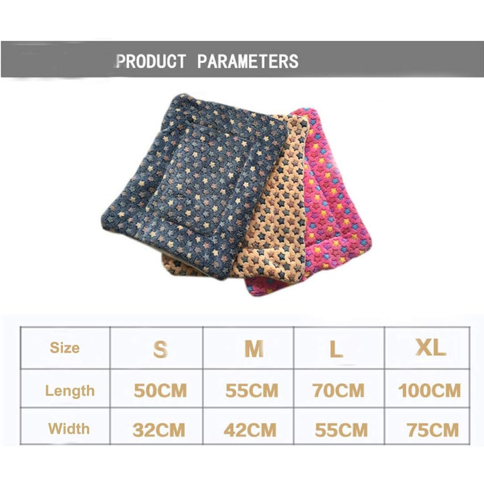 М'яка літня килимок для тварин, ковдра для собак та котів, рожевий зірка 74x100 см, 3 см