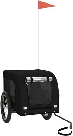 Причіп для велосипеда, переноска для собак, чорний, Oxford-тканина та метал, 94003