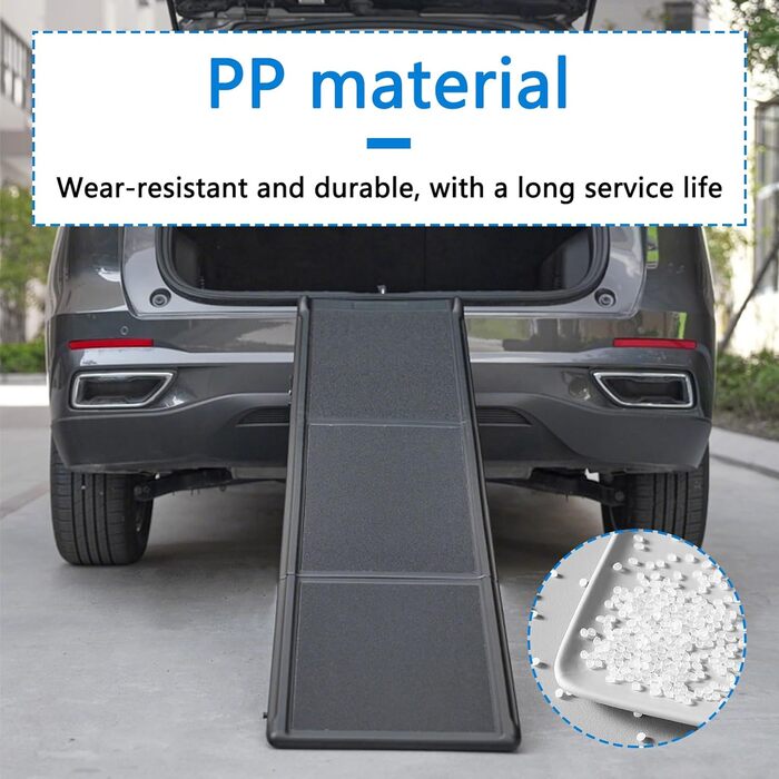 Рампа для собак Premium, 180 см, для авто, SUV, вантажівки, складна, 70 кг, антиковзка