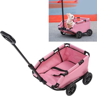 Складана візок для собак 4-Rad, Переносний дитячий візочок для домашніх тварин, візок для котів та собак, 51 x 35 x 23 см, підходить для собак, котів та інших дрібних тварин