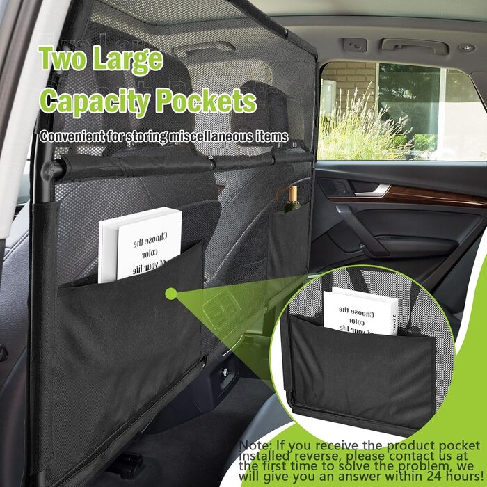 Бар'єр для собак у машину, 142.2 см, для позашляховиків, SUV, легкових авто, захист заднього сидіння, сітка-перегородка, зручна подорож